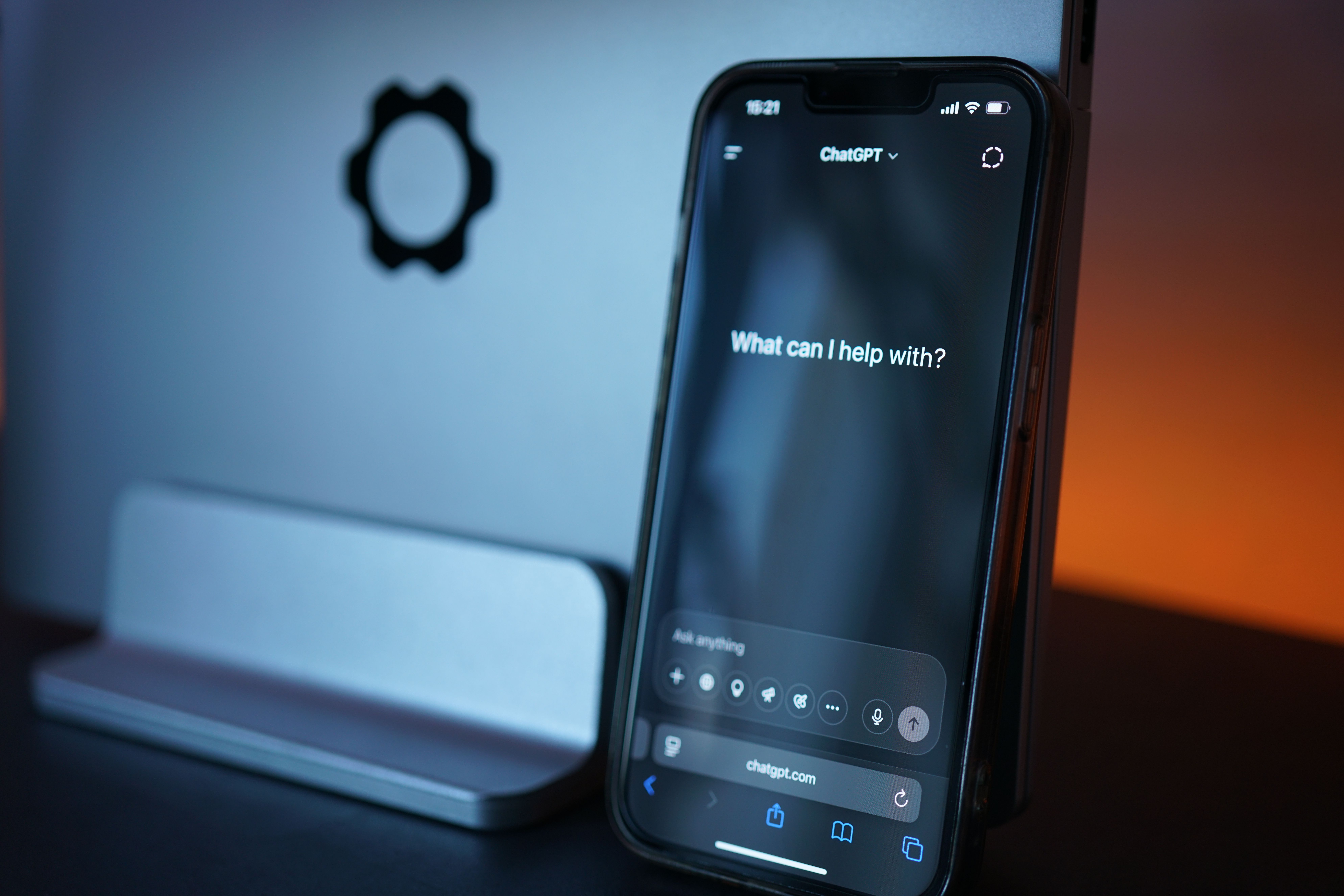 Artificial Intelligence - a phone showing ChatGPT pulled up